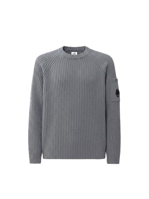 Maglia Chenille Cotton Knit C.P. COMPANY | 21CMKN049A-005558G936 FLINT GREY